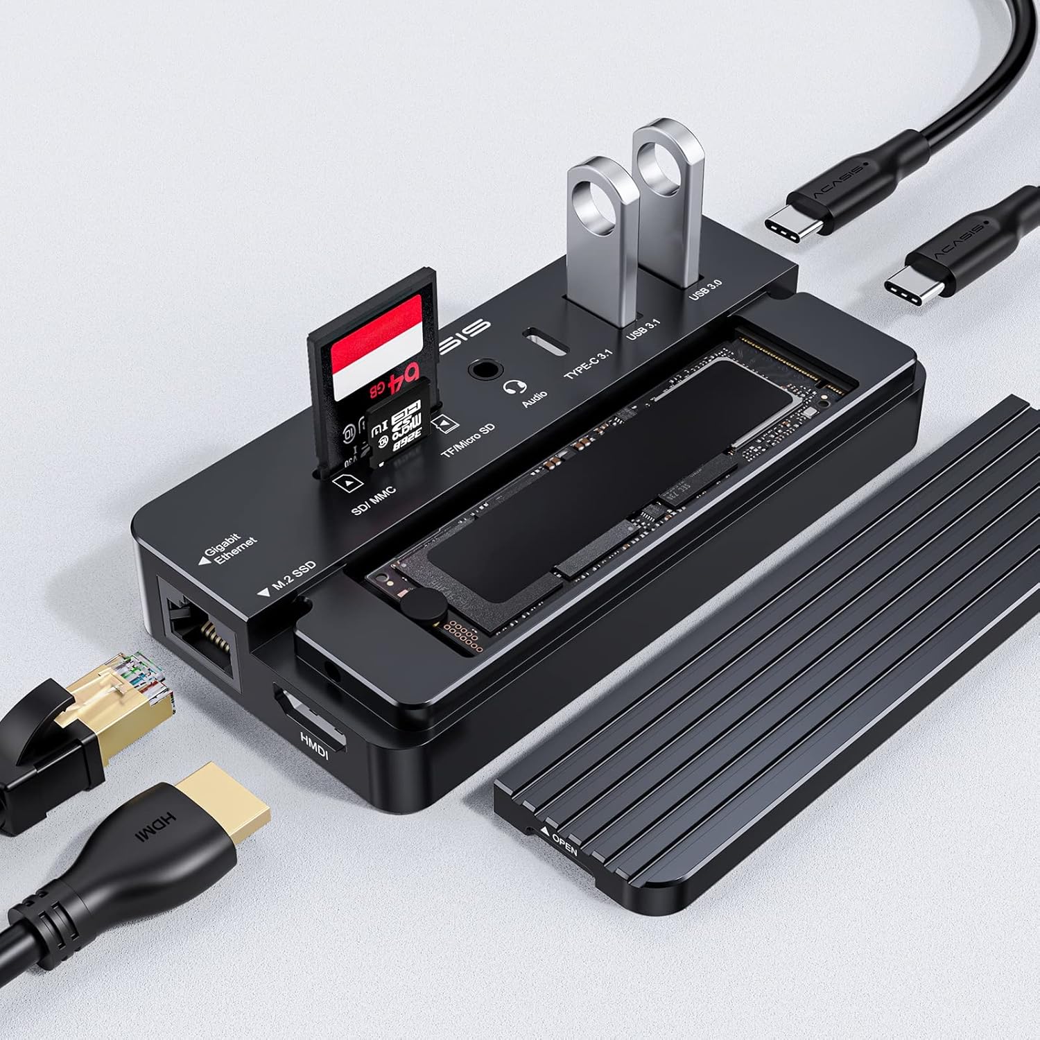 10-in-1 USB-C Hub Docking Station with HDMI, 100W Power Delivery P8364