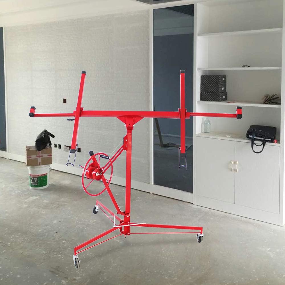 11 Feet 150 lbs Rolling Drywall Panel Lift Hoist A21533