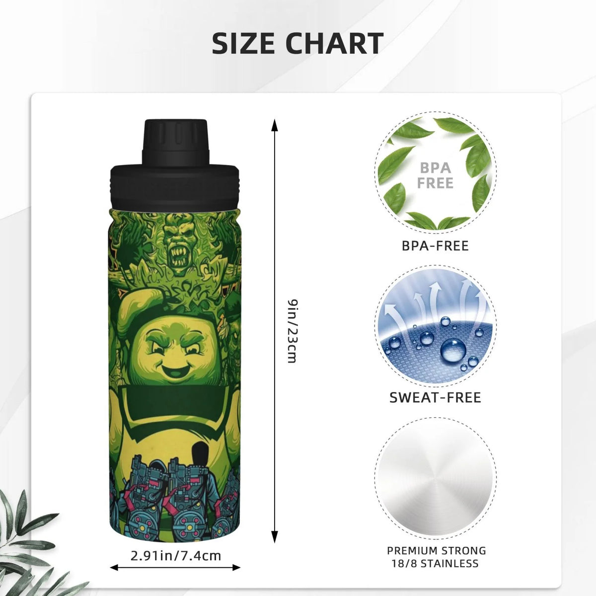 18OZ Insulated Stainless Steel Water Bottle Z792294