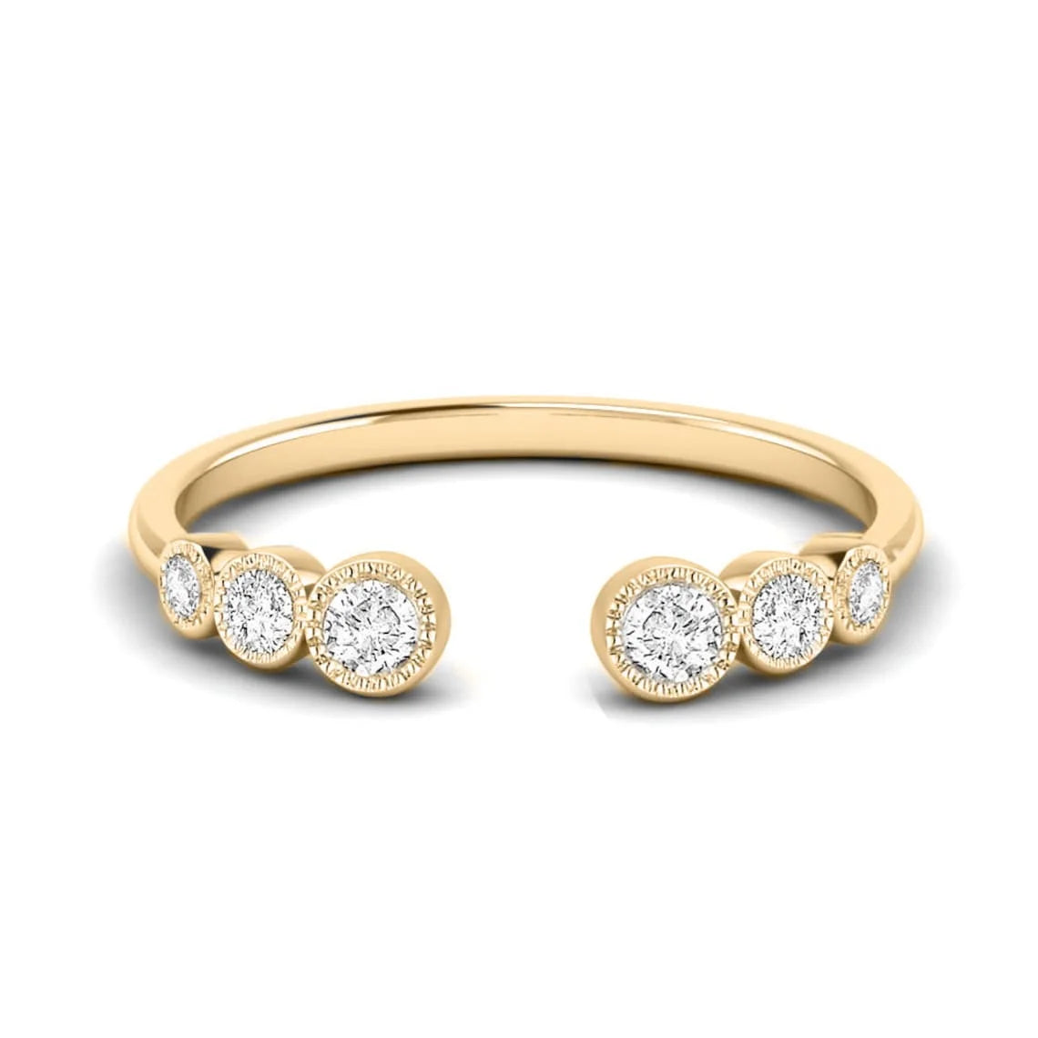 14k Rose Gold Plated Moissanite Ring H476