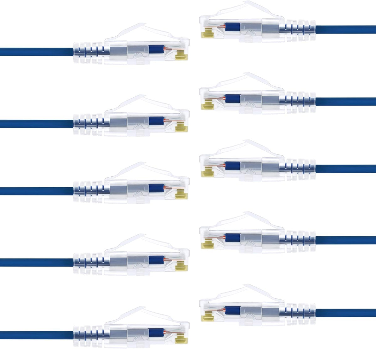 10-Pack 7 Feet Blue Cat6 Ethernet Patch Cable H503