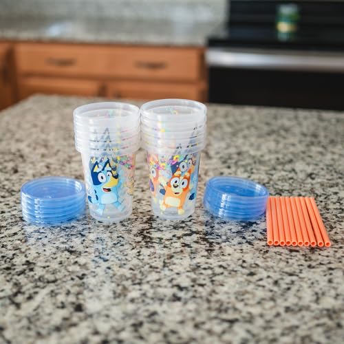 10 Oz 8 Count Toddler Straw Cups with Snap On Lids and Straws D68576