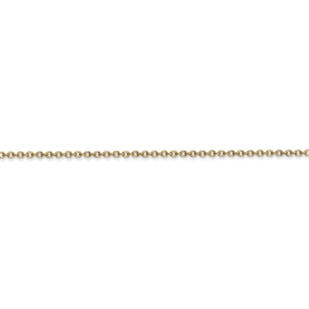 14k Gold 1.4mm Cable Chain Necklace 30 Inch 3.8 Grams R3963