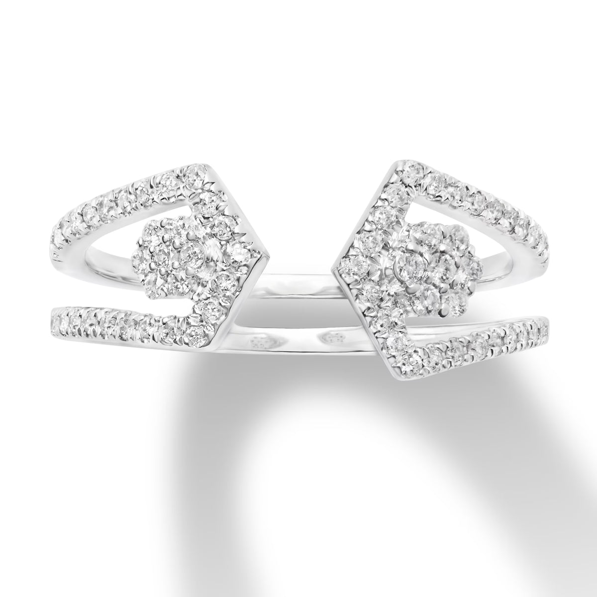 14K White Gold Diamond Fashion Ring, Size 7 M37842