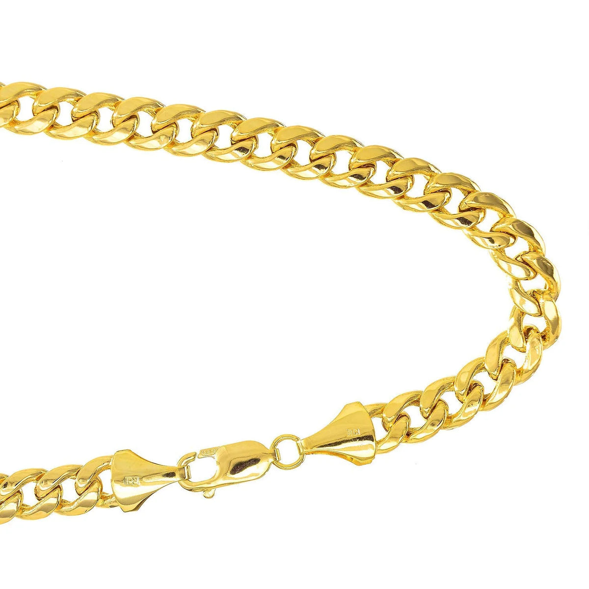 10k Yellow Gold 8mm Miami Cuban Curb Chain Necklace, 24 Inches M96210