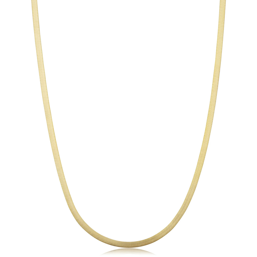 10k Yellow Gold Herringbone Chain Necklace (2.2mm, 20 inch) V4976