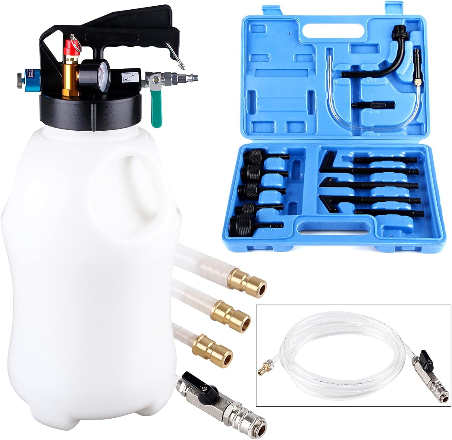 10L Pneumatic Fluid Extractor Dispenser Set ATF Refill Tool Kit N55761