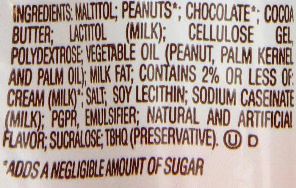 Sugar-Free Milk Chocolate Peanut Butter Candy, 3 Ounce Bag (Pack of 12) Z94460