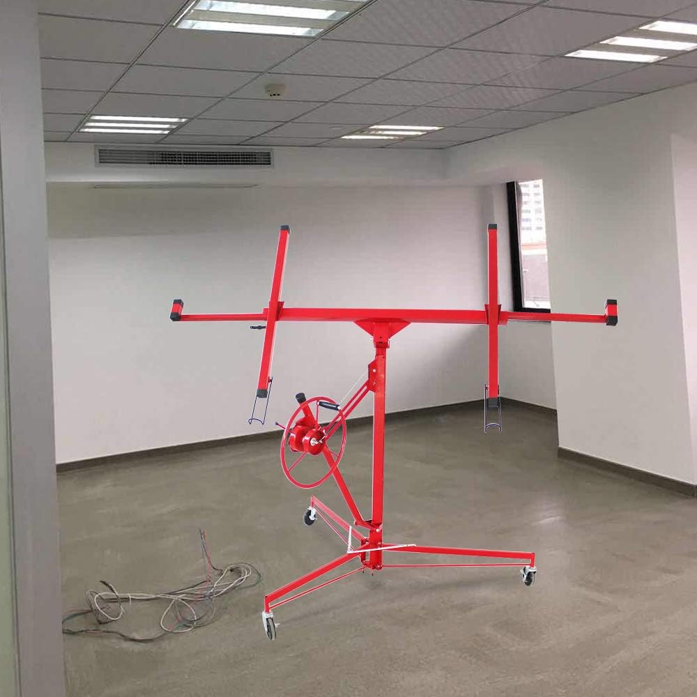 11 Feet 150 lbs Rolling Drywall Panel Lift Hoist A21533
