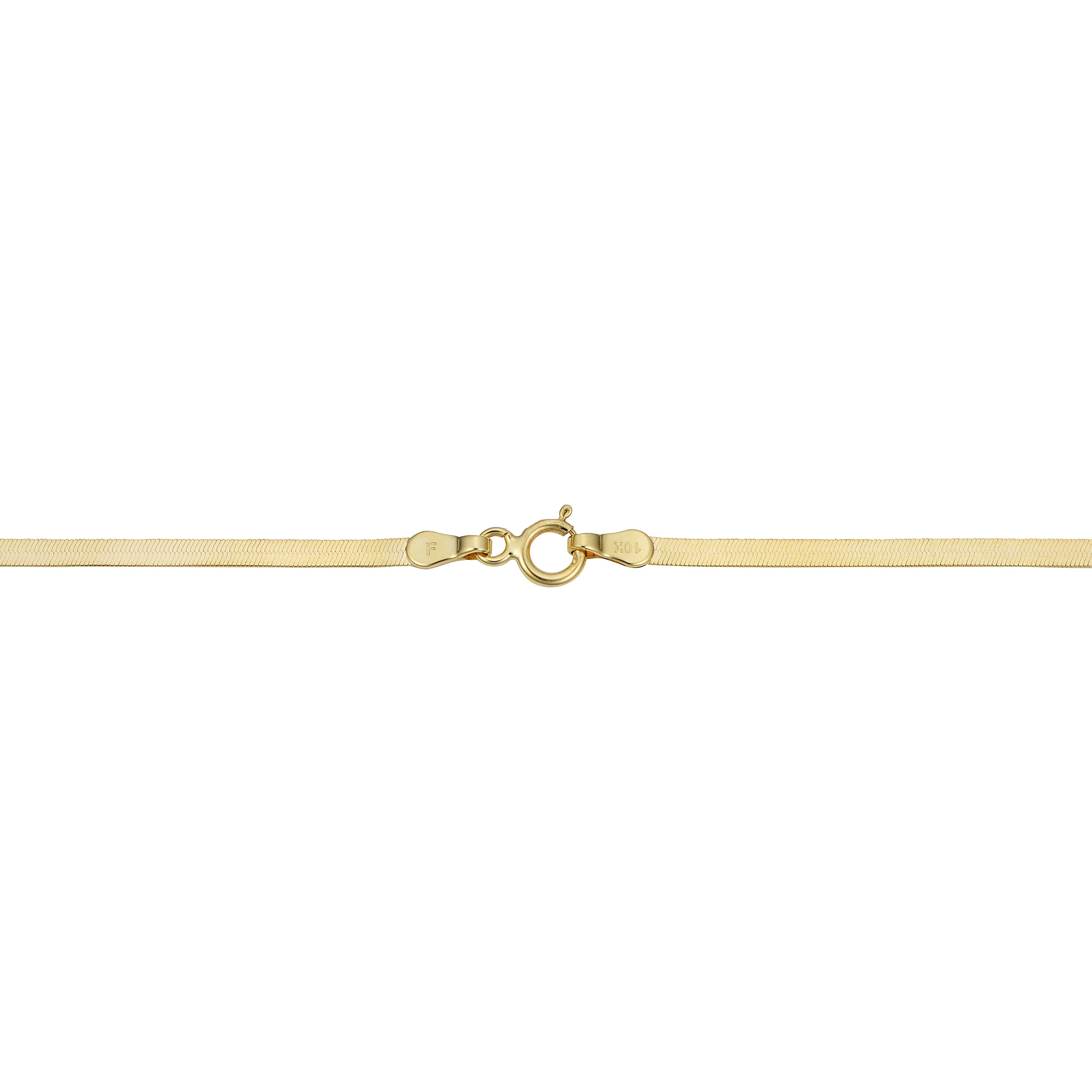 10k Yellow Gold Herringbone Chain Necklace (2.2mm, 20 inch) V4976