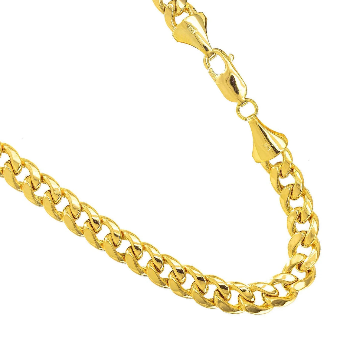 10k Yellow Gold 8mm Miami Cuban Curb Chain Necklace, 24 Inches M96210