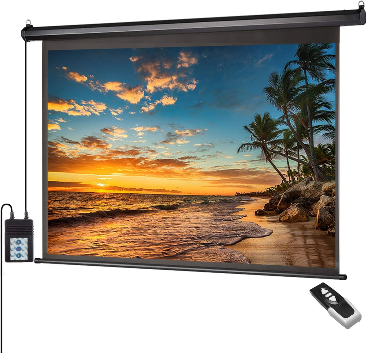 100 inch 16:9 HD Electric Projector Screen with Remote Control V533