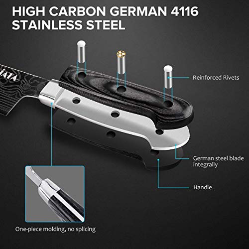 10 Inch German High Carbon Stainless Steel Chef Knife with Micarta Handle P238504