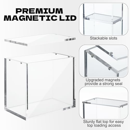 2 Pack Acrylic Magnetic Case, 5mm Thick Q968
