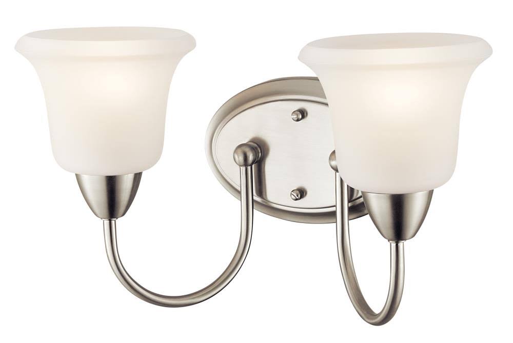 Brushed Nickel 2-Light Bath N13498