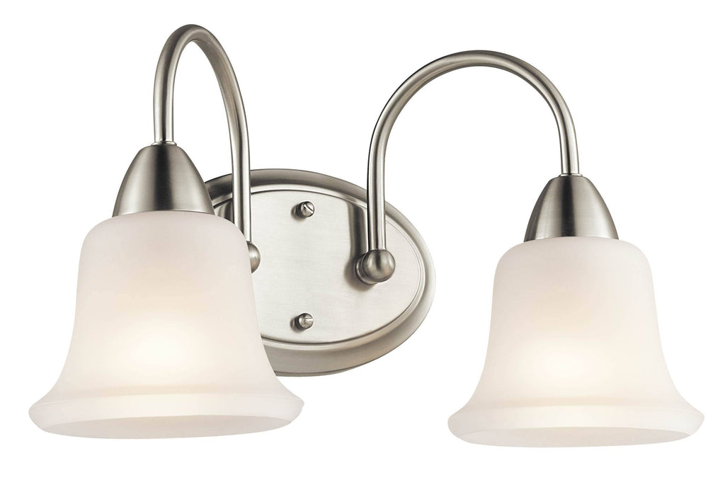 Brushed Nickel 2-Light Bath N13498