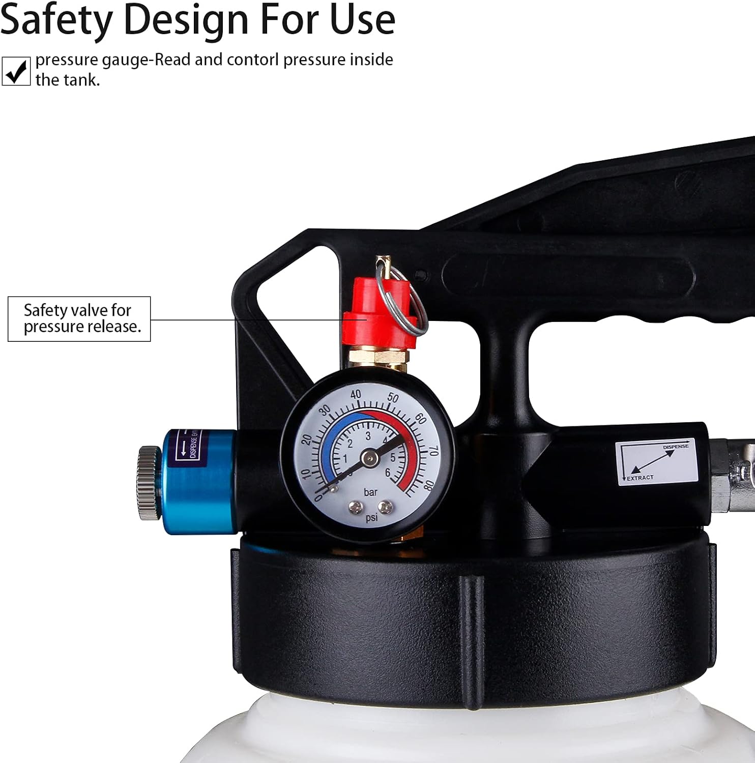 10L Pneumatic Fluid Extractor Dispenser Set ATF Refill Tool Kit N55761