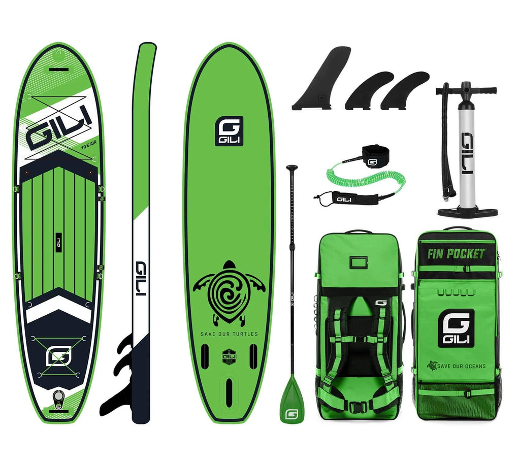 Green Air Inflatable Stand Up Paddle Board Package Z2522
